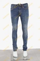 Deep blue floral wash heavy Craft Flame Soul jeans for men with narrow leg stretch 100 - 499 p