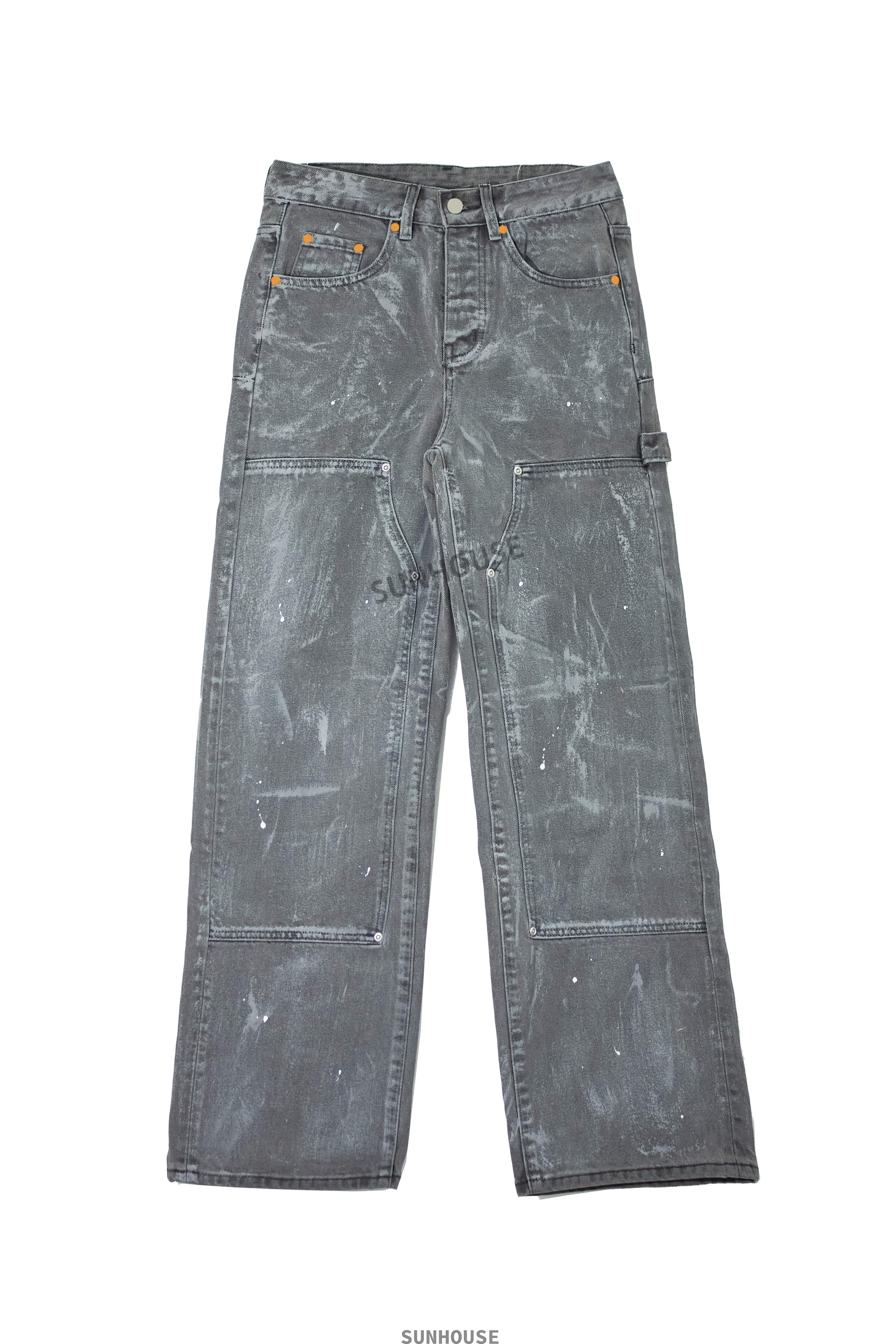 Grey Brushed Fabric Trousers