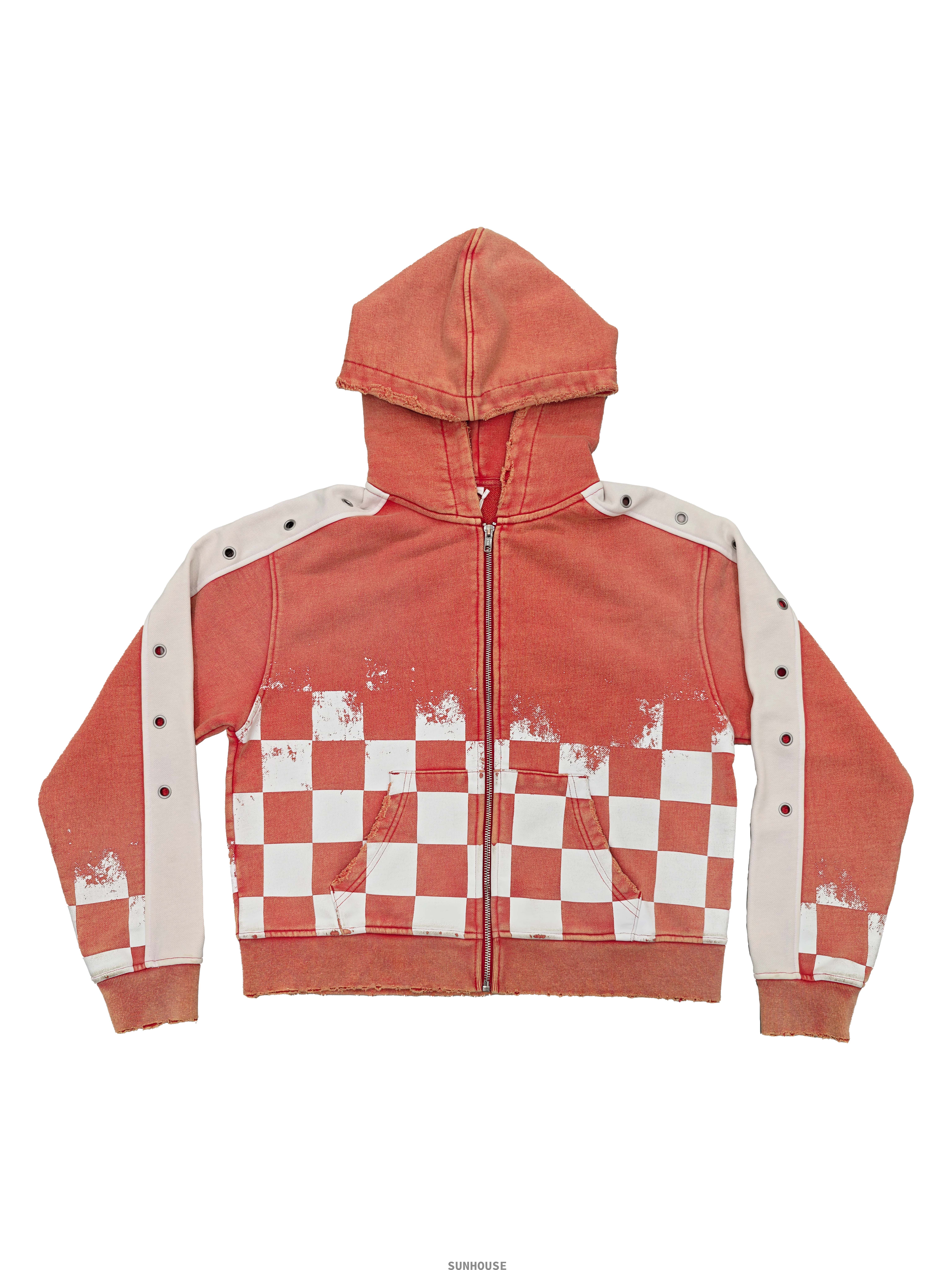 Vintage Orange Checkerboard Sweatshirt