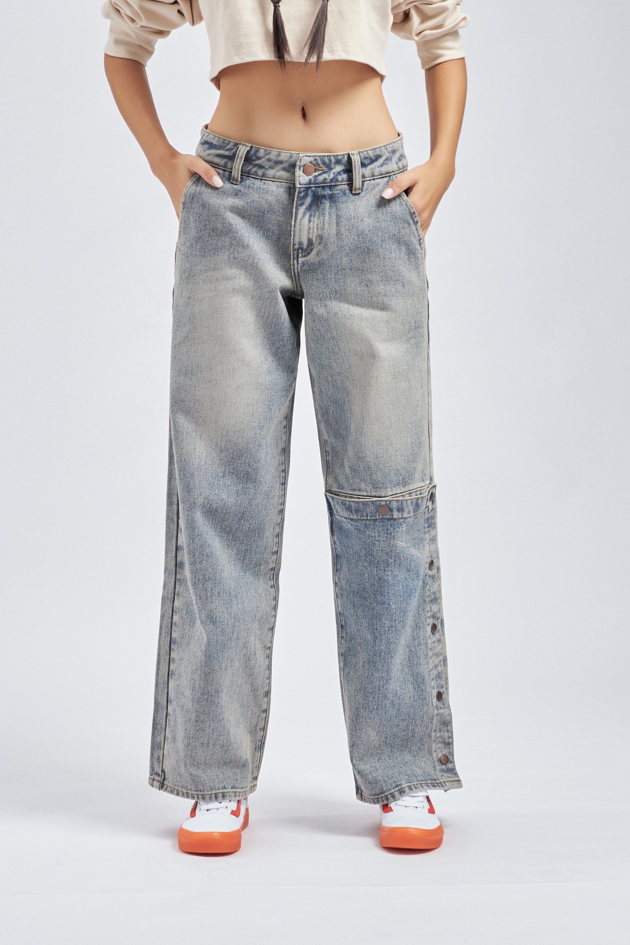 Give me a break straight denim jean