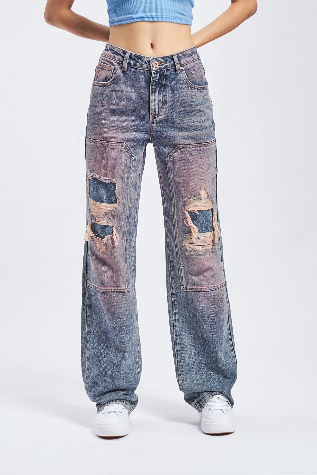 Purple Secret love denim straight jean