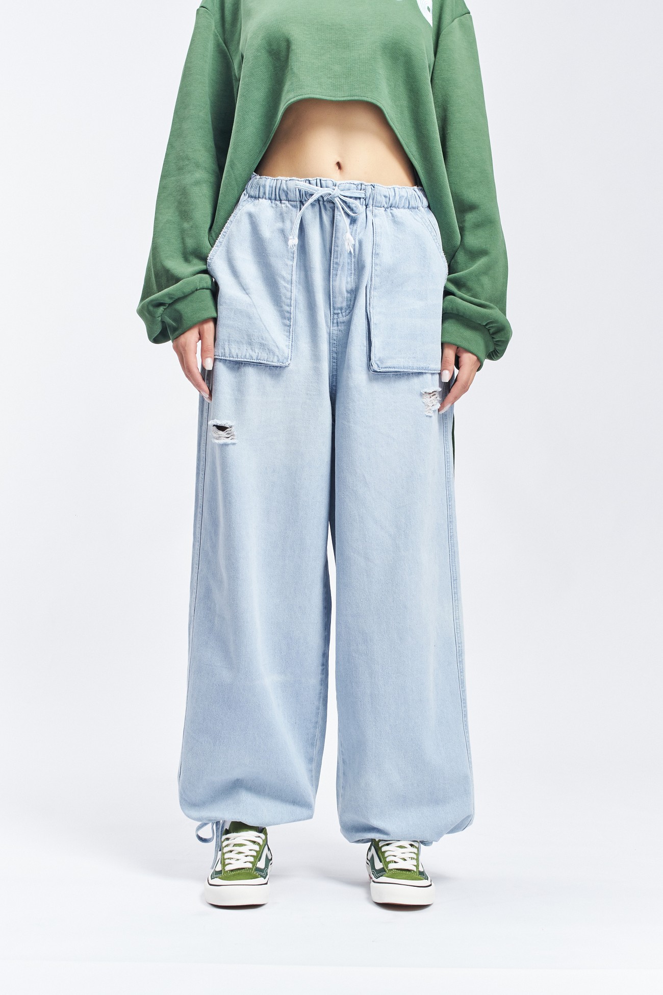 fire balloon baggy denim pant 