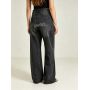 black  straight -leg pants