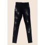 White Speckle Skinny Pants