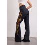 Dark Trousers With Side Totem Embroidery