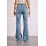 Side Tape Hotfix Rhinestone Flare Trousers