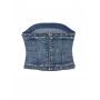 Mushroom stud denim bustier