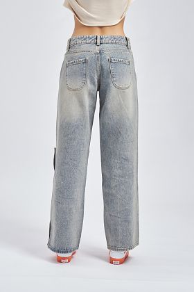 Give me a break straight denim jean