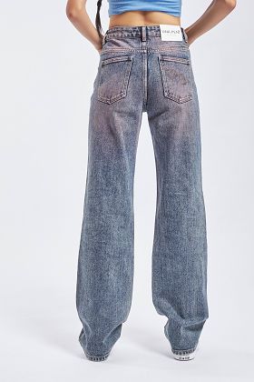Purple Secret love denim straight jean
