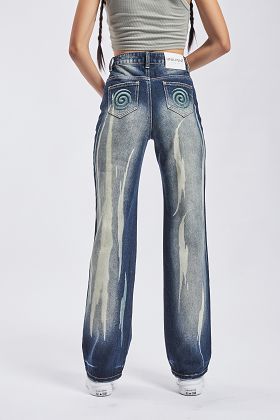 Rocks straight denim jean