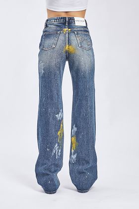 Defoliate straight denim Jean